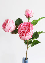Load image into Gallery viewer, Real Touch Artificial Roses in Pink - 21" Tall
