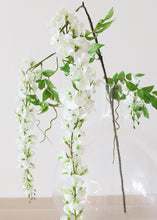 Load image into Gallery viewer, Wisteria Flowers in White - 69"
