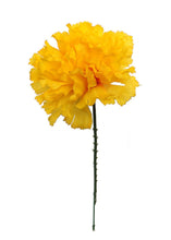 Load image into Gallery viewer, CASE OF 100 Yellow Gold Carnation Bulk Silk Flower Picks - 5" Tall
