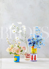 Load image into Gallery viewer, Artificial Anemone Flower Bush in Blue - 13&quot;
