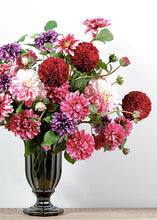 Load image into Gallery viewer, Burgundy and Fuchsia Fake Dahlia Flower - Large 4.5" Bloom
