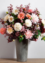 Load image into Gallery viewer, Pink Coral Fake Dahlia Flowers
