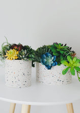 Load image into Gallery viewer, Terrazzo Flower Pots with Liner - 4.5" Tall x 4.5" Wide
