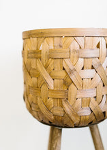 Load image into Gallery viewer, Woven Basket Plant Stand - 21.5" Tall
