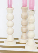 Load image into Gallery viewer, Unfinished Wood Taper Candle Holder with Stem - 6.5" Tall
