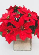 Load image into Gallery viewer, Indoor/Outdoor Water Resistant Artificial Poinsettia Bush in Red
