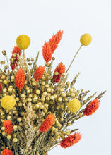 Load image into Gallery viewer, Yellow Billy Button and Coral Grass Dried Flower Bouquet - 20" Tall
