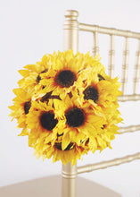 Load image into Gallery viewer, Artificial Sunflower Kissing Ball in Yellow - 7"
