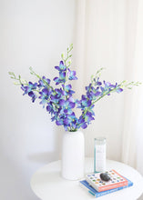 Load image into Gallery viewer, Silk Dendrobium Orchid in Purple and Blue - 35&quot; Tall
