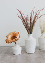 Load image into Gallery viewer, Distressed White Ceramic Hari Vase - 6.25" Tall
