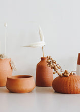 Load image into Gallery viewer, Ceramic Bud Floral Vase in Terracotta Orange - 5" Tall
