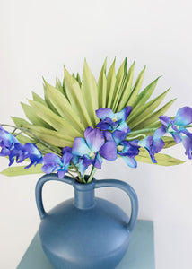 Silk Dendrobium Orchid in Purple and Blue - 35" Tall