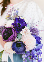 Load image into Gallery viewer, Anemone Faux Flower in Royal Purple - 17.5&quot;
