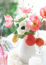 Load image into Gallery viewer, Anemone Silk Flower in Cream with Black Center - 17.5&quot;
