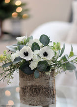 Load image into Gallery viewer, Real Touch White Anemone Flower with Black Center - 14"
