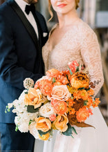 Load image into Gallery viewer, Orange Mum Artificial Fall Flowers
