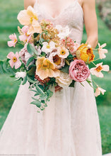 Load image into Gallery viewer, Peach Silk Poppy Flower
