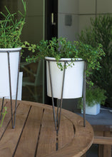 Load image into Gallery viewer, White Glazed Ceramic Plant Stand - 12"
