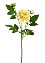 Load image into Gallery viewer, Artificial Dahlia Flowers in Soft Yellow
