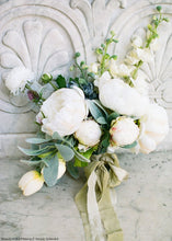 Load image into Gallery viewer, Artificial Flower Peony Bud in Cream - 18" Tall
