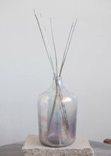 Load image into Gallery viewer, Glass Floral Bud Vase in Iridescent Opal - 11" Tall

