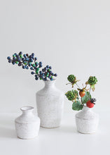 Load image into Gallery viewer, Distressed White Ceramic Hari Vase - 6.25" Tall
