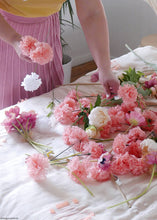 Load image into Gallery viewer, CASE OF 100 Peach Pink Carnation Bulk Silk Flower Picks - 5" Tall
