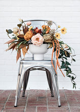 Load image into Gallery viewer, Peach Blush Real Touch Flower Large Open Rose - 27" Tall
