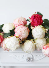 Load image into Gallery viewer, Artificial Flower Peony Bud in Cream - 18" Tall
