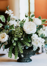 Load image into Gallery viewer, English Cabbage Artificial Rose Stem in White - 20.5" Tall
