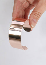 Load image into Gallery viewer, Rose Gold Wrist Corsage Cuff Bracelet - 1.25" Wide
