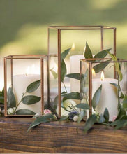 Load image into Gallery viewer, Glass Terrarium Vase in Distressed Copper - 9"
