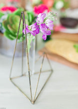 Load image into Gallery viewer, Metal Vector Geometric Vase - 9.25" Tall
