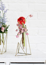 Load image into Gallery viewer, Metal Vector Geometric Vase - 9.25" Tall
