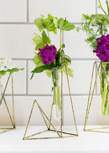 Load image into Gallery viewer, Metal Vector Geometric Vase - 9.25" Tall
